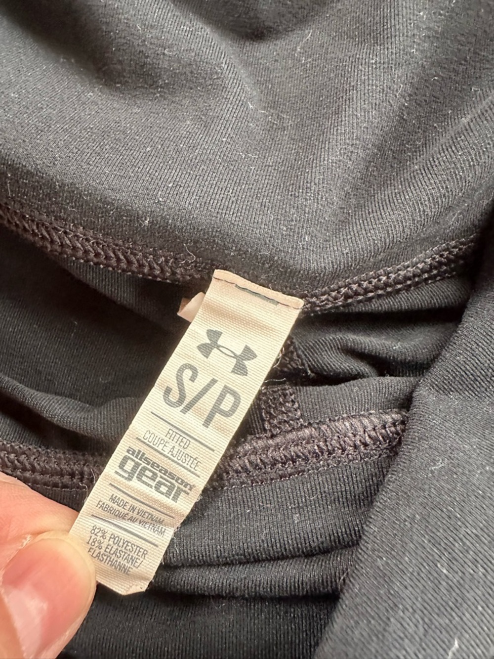 Under Armour Women’s Black Fold-Over Waist Flare Leggings - Picture 2 of 2